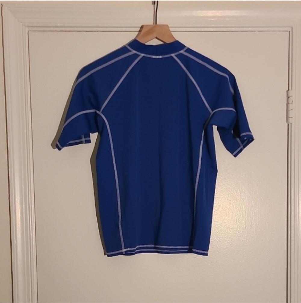 Lands’ End Men’s Blue Short Sleeve Rash Guard Size L